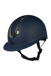 HKM Sports Rijhelm Illusion Donkerblauw/Goud