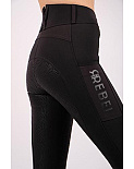 Rebel Rijbroek Highwaist Full Grip Zwart