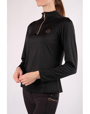 Montar Long Sleeve Everly met Rosegold Zwart