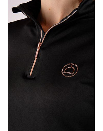 Montar Long Sleeve Everly met Rosegold Zwart