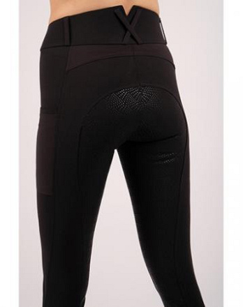 Rebel Rijbroek Highwaist Full Grip Zwart