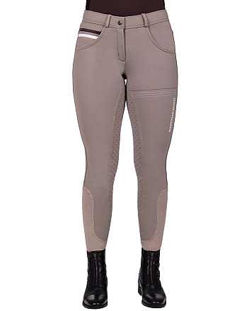 QHP Rijbroek Softshell Emma Full Grip Beige