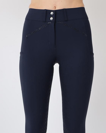 Rebel Rijbroek Highwaist Navy 