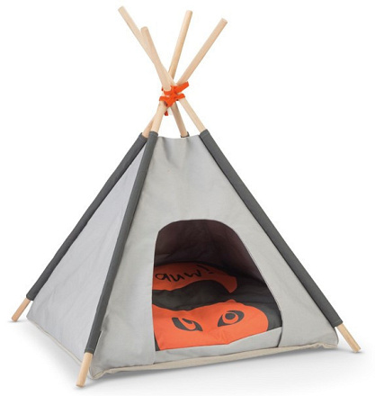 Beeztees tipi Mohaki grijs/oranje