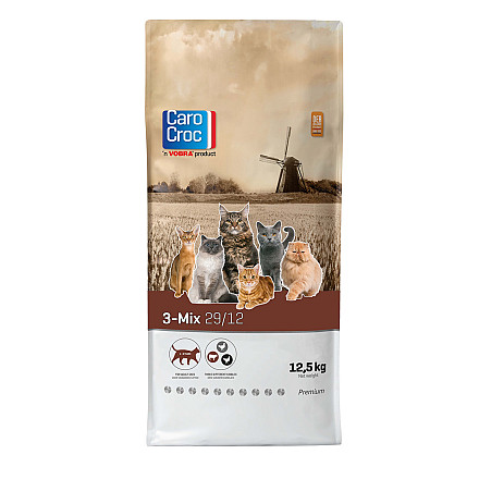 CaroCroc Kattenvoer<br> 3-Mix 12,5 kg