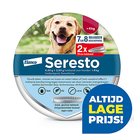 Seresto Band  voor grote Honden vanaf 8 kg 2 st